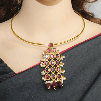 RING HASLI NECKLACE- STONE PENDANT