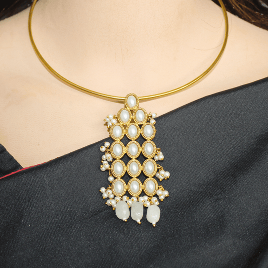 RING HASLI NECKLACE - STONE PENDANT