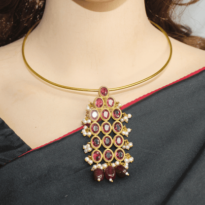RING HASLI NECKLACE - STONE PENDANT