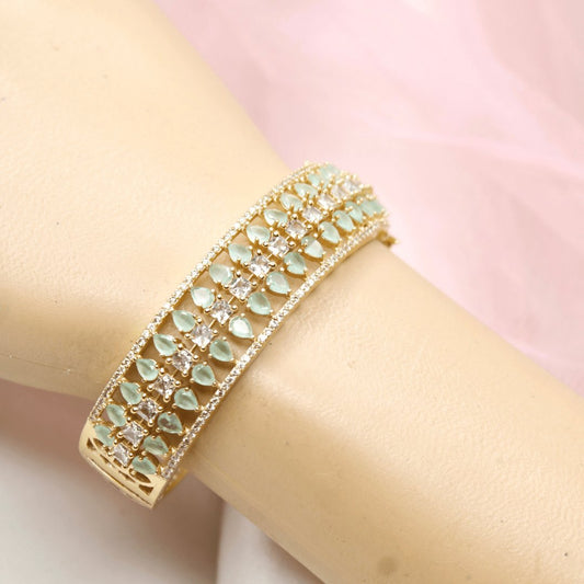 Royal Stone Teardrop Kada-MINT
