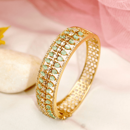 Royal Stone Teardrop Kada - MINT