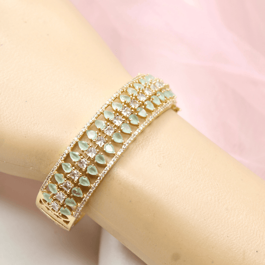 Royal Stone Teardrop Kada - MINT