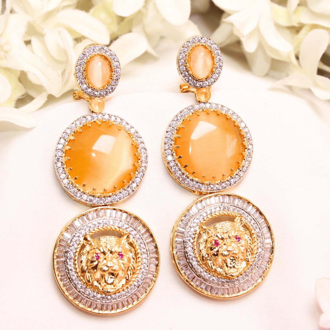 SABYASACHI INSPIRED DOUBLE STONE EARRING