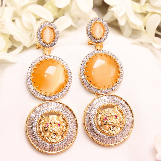 SABYASACHI INSPIRED DOUBLE STONE EARRING