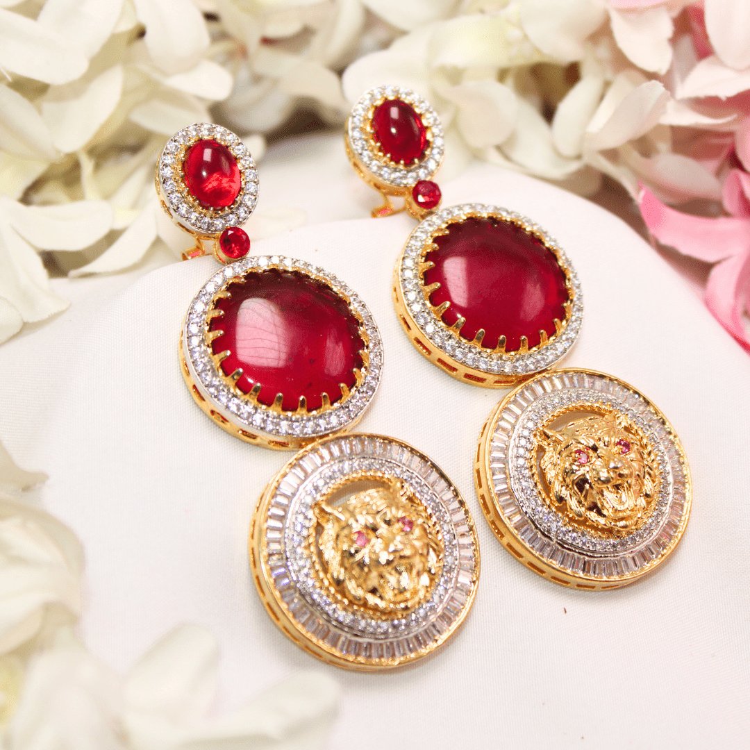 SABYASACHI INSPIRED DOUBLE STONE EARRING