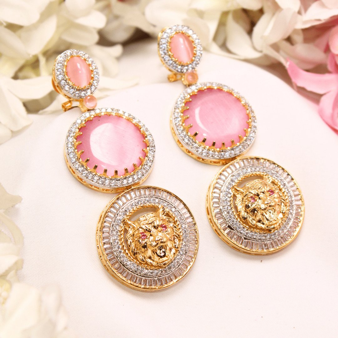 SABYASACHI INSPIRED DOUBLE STONE EARRING