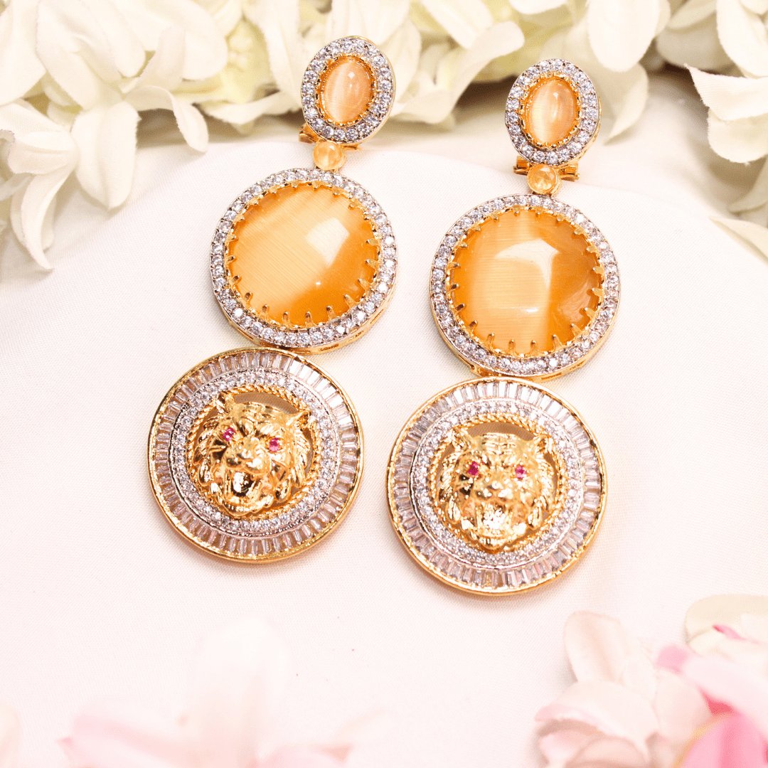 SABYASACHI INSPIRED DOUBLE STONE EARRING