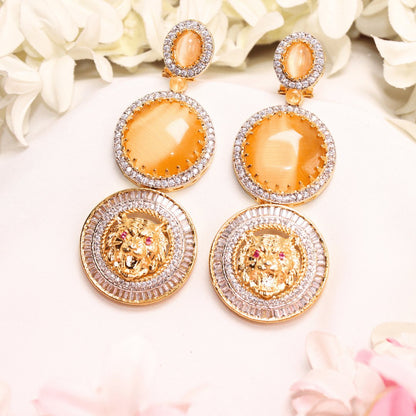 SABYASACHI INSPIRED DOUBLE STONE EARRING
