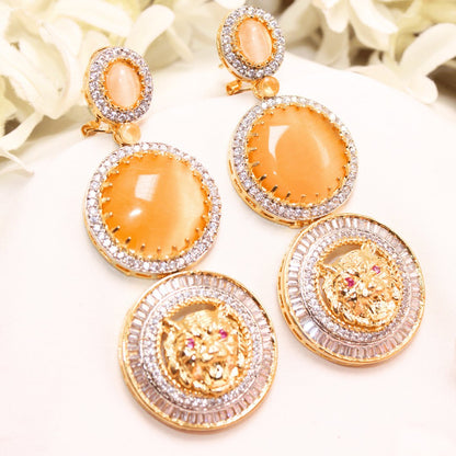 SABYASACHI INSPIRED DOUBLE STONE EARRING