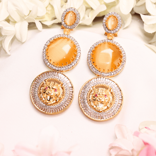 SABYASACHI INSPIRED DOUBLE STONE EARRING