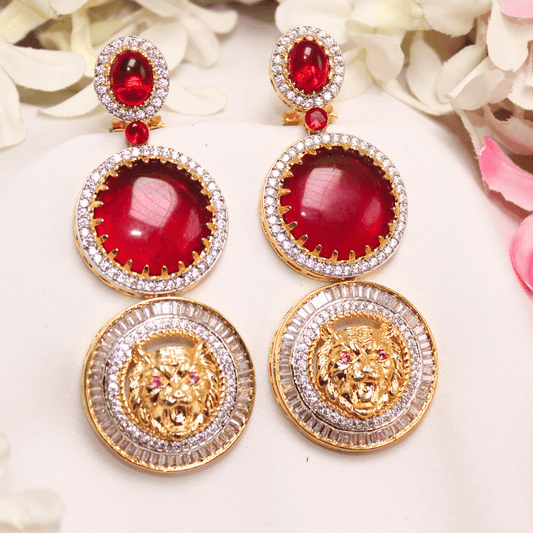 SABYASACHI INSPIRED DOUBLE STONE EARRING