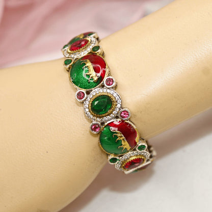 Sabyasachi Inspired Kada- Half Red Half Green