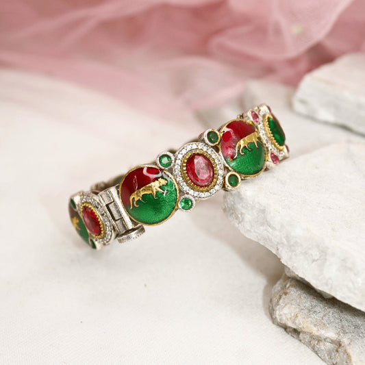 Sabyasachi Inspired Kada- Half Red Half Green