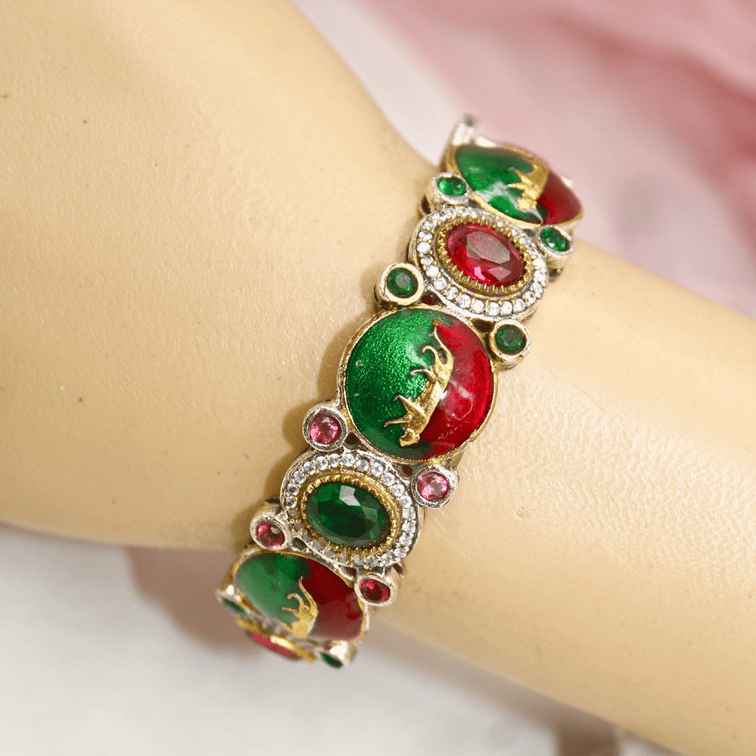 Sabyasachi Inspired Kada- Half Red Half Green