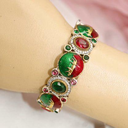 Sabyasachi Inspired Kada- Half Red Half Green