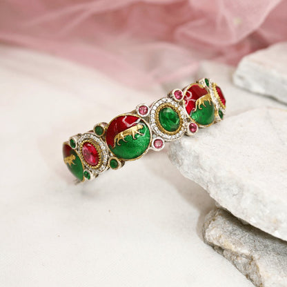 Sabyasachi Inspired Kada- Half Red Half Green