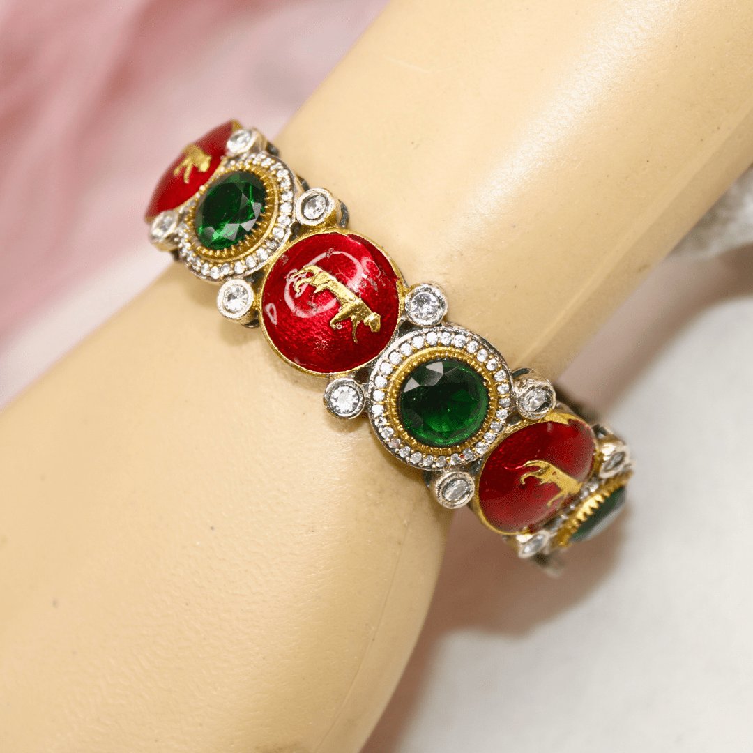 Sabyasachi Inspired Kada- Red & Green