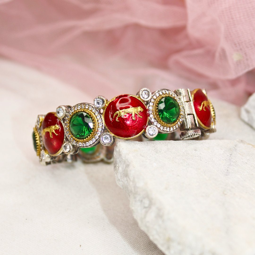 Sabyasachi Inspired Kada- Red & Green