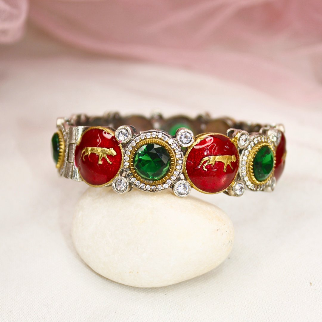 Sabyasachi Inspired Kada- Red & Green