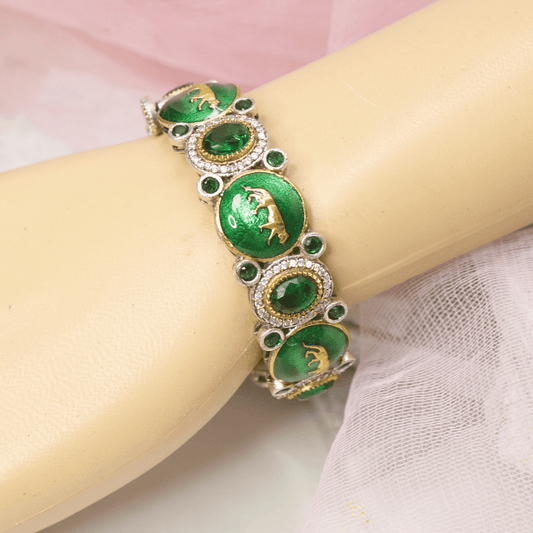 SABYASACHI INSPIRED MEENAKARI KADA - GREEN