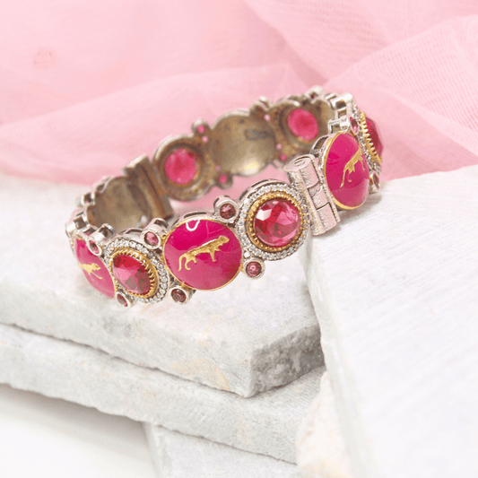 SABYASACHI INSPIRED MEENAKARI KADA - MAGENTA