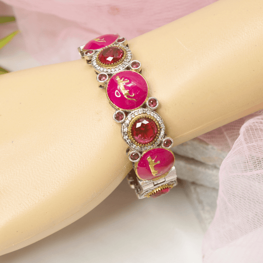 SABYASACHI INSPIRED MEENAKARI KADA - MAGENTA