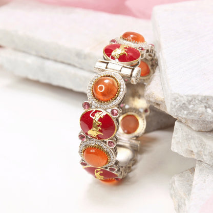 SABYASACHI INSPIRED MEENAKARI KADA-ORANGE