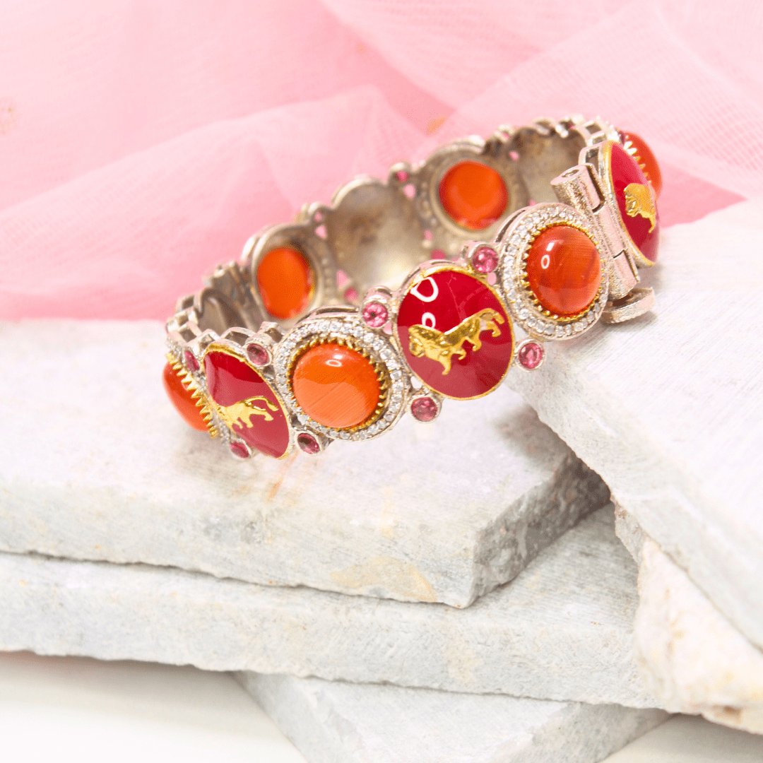 SABYASACHI INSPIRED MEENAKARI KADA-ORANGE