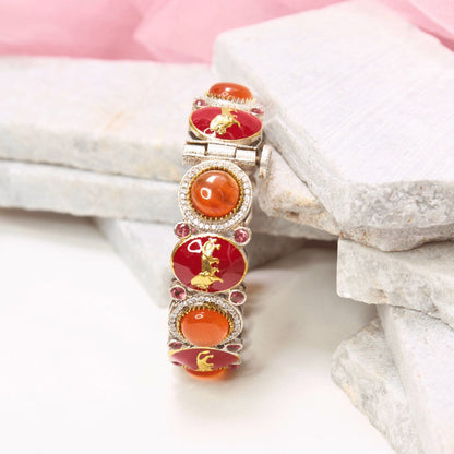 SABYASACHI INSPIRED MEENAKARI KADA-ORANGE