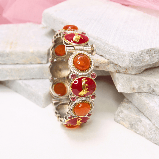 SABYASACHI INSPIRED MEENAKARI KADA - ORANGE