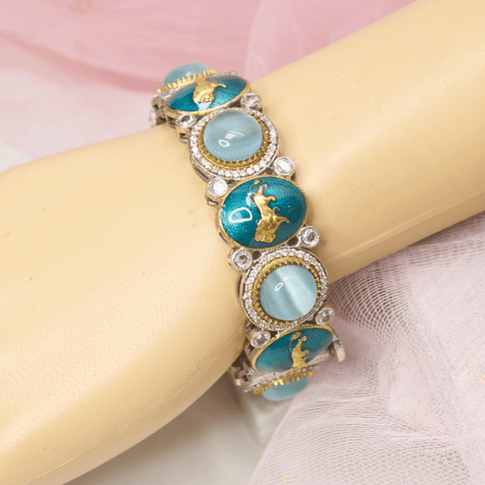 SABYASACHI INSPIRED MEENAKARI KADA - SKY BLUE