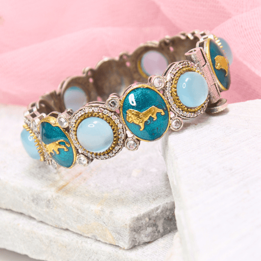 SABYASACHI INSPIRED MEENAKARI KADA - SKY BLUE
