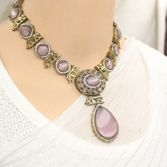 SABYASACHI INSPIRED NECKLACE - MAUVE