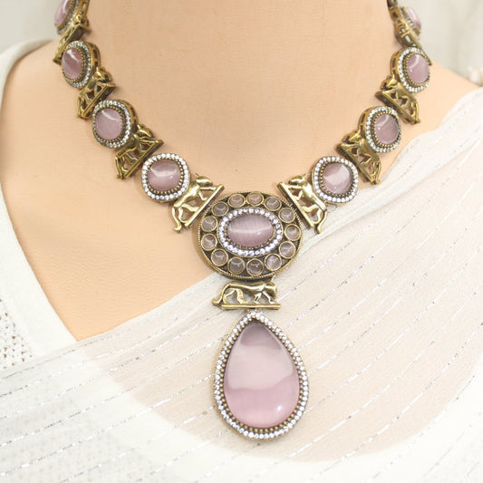 SABYASACHI INSPIRED NECKLACE - MAUVE