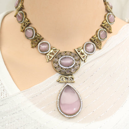 SABYASACHI INSPIRED NECKLACE - MAUVE