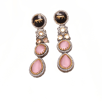 SABYASACHI INSPIRED NECKLACE SET - PINK