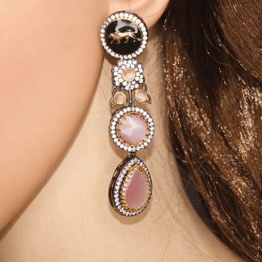 SABYASACHI INSPIRED NECKLACE SET - PINK