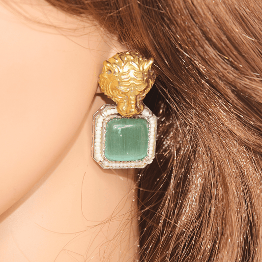 SABYASACHI INSPIRED PENDANT SET - TURQ