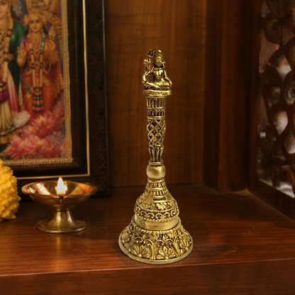 shiva finial pooja bell realistic placement