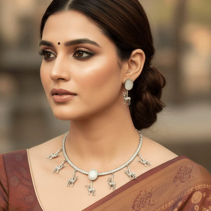 SILVER LOOK ALIKE DEER HASLI-GREY