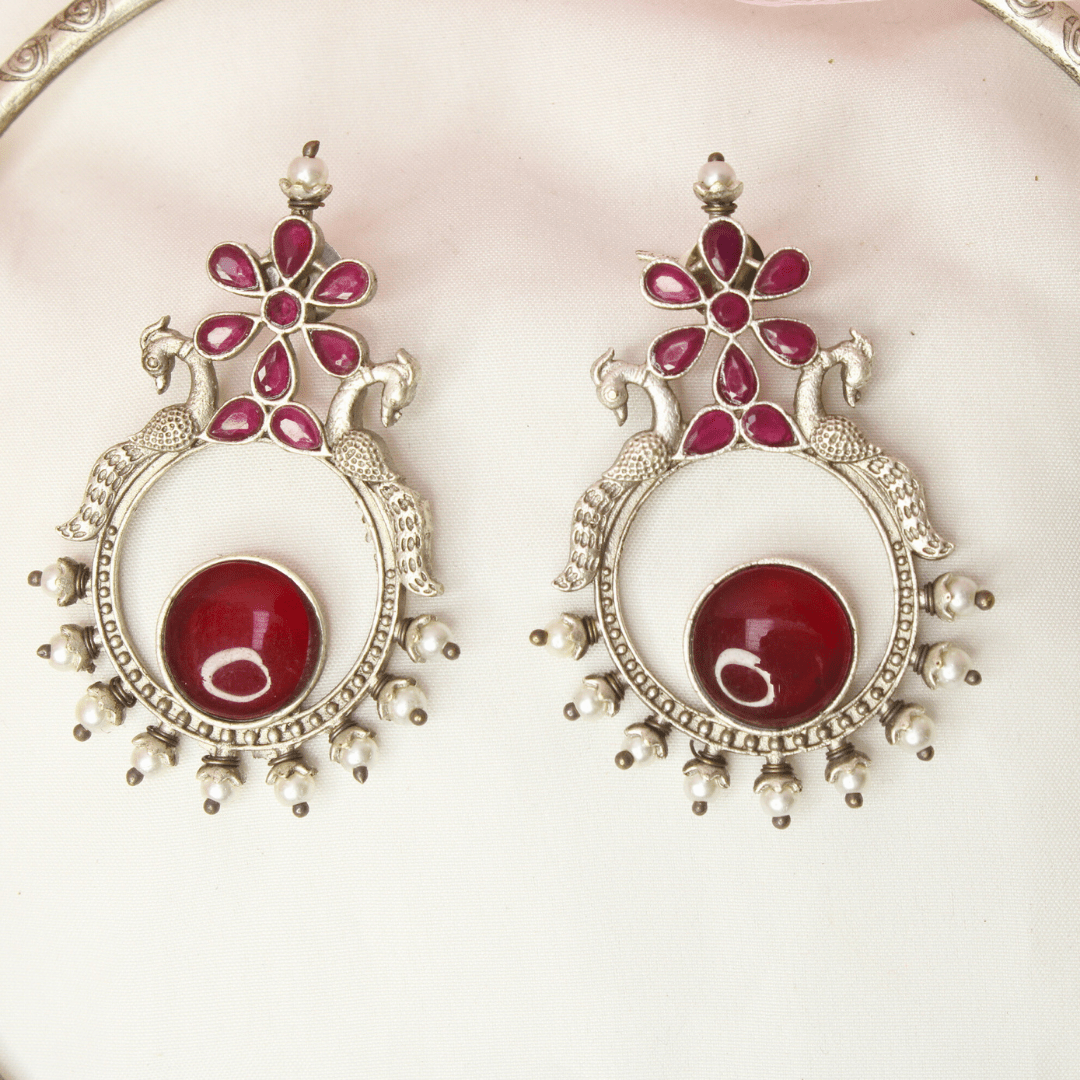 SILVER LOOK ALIKE HASLI - RED