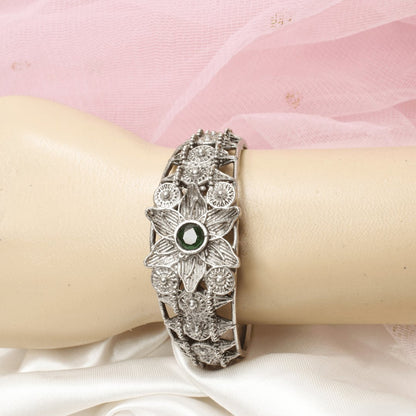 SILVER REPLICA KARIGARI CUTWORK CLASP BRACELET