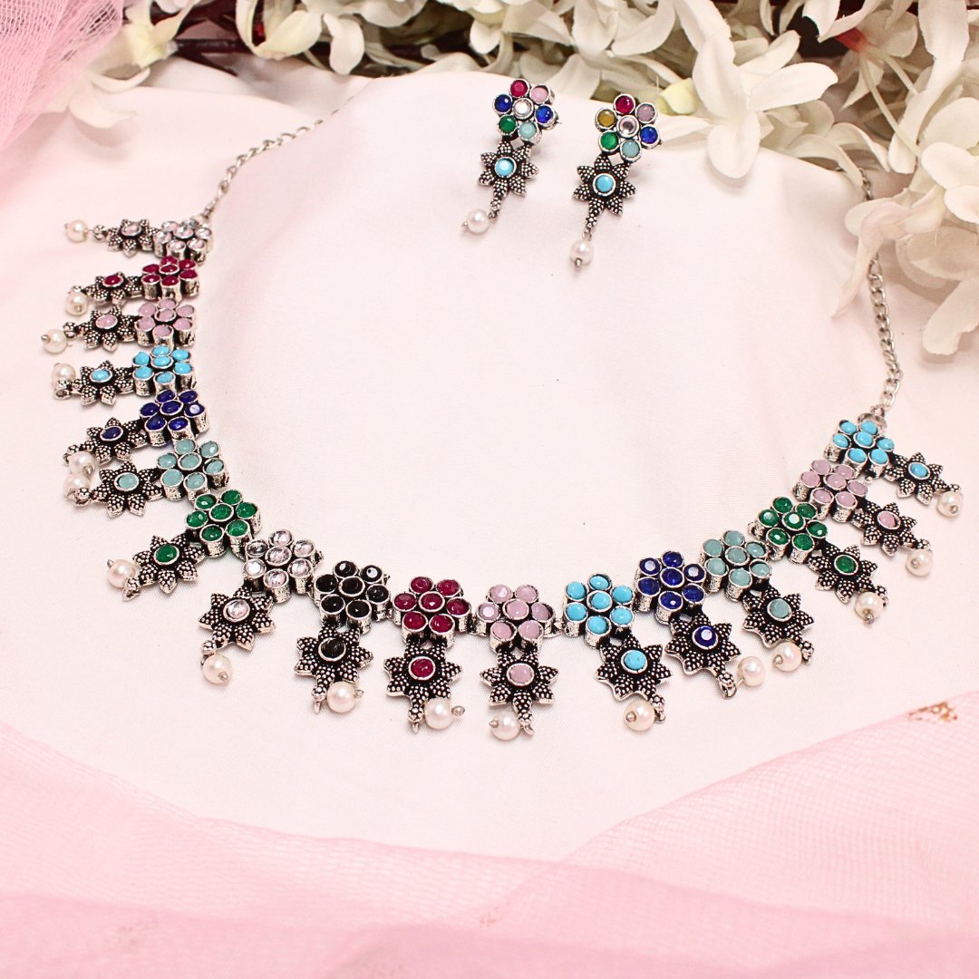 SITARA NECKLACE SET - MULTICOLOUR