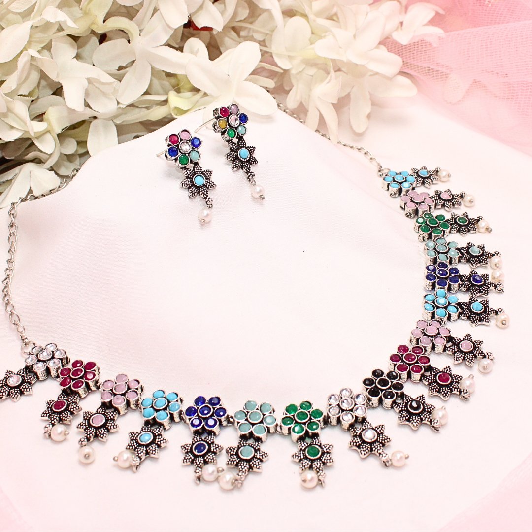 SITARA NECKLACE SET - MULTICOLOUR