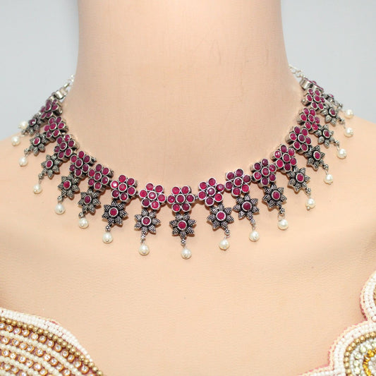 SITARA NECKLACE SET - RED
