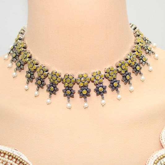 SITARA NECKLACE SET-YELLOW
