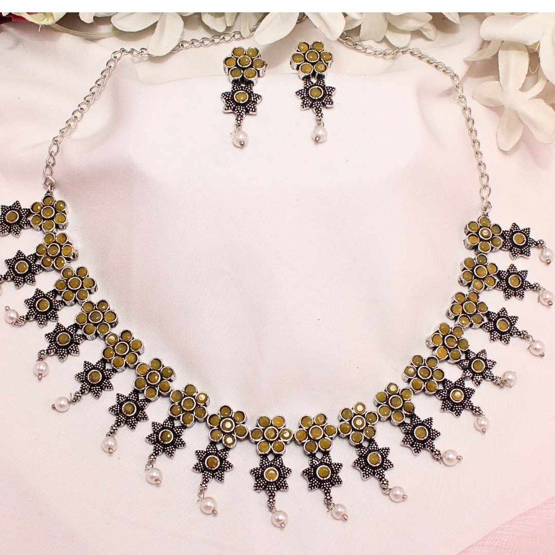 SITARA NECKLACE SET-YELLOW
