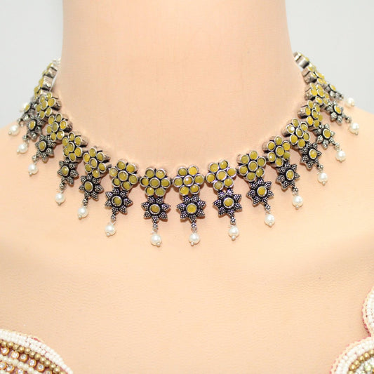 SITARA NECKLACE SET - YELLOW