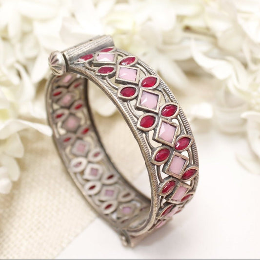 STONE CUTWORK KADA-PINK & MAROON