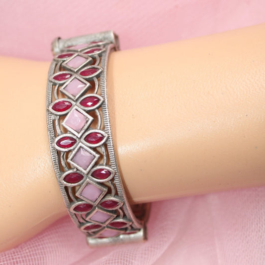 STONE CUTWORK KADA - PINK & MAROON